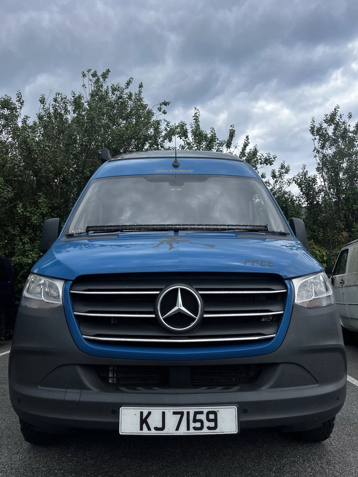Mercedes Sprinter W907 Curved Light Bar Bonnet Mount Brackets